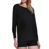 Long Sleeve Solid Color Pocket Design T-shirts