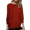 Long Sleeve Solid Color Pocket Design T-shirts - Image 3