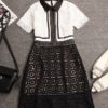 Sweet Lace Hollow out Patchwork Dress - Image 4