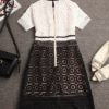 Sweet Lace Hollow out Patchwork Dress - Image 5