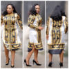 Turn Down Collar Button Up High Street Long Shirt Dresses - Image 2
