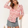 Turn Down Collar Plus Size Office Shirt Top - Image 6