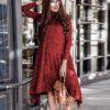 Turtleneck Warm Casual Long Sleeve Solid Maxi Party Dress