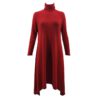 Turtleneck Warm Casual Long Sleeve Solid Maxi Party Dress - Image 18