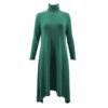 Turtleneck Warm Casual Long Sleeve Solid Maxi Party Dress - Image 22