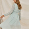 V Neck Button Irregular Hem Swing Dress - Image 3