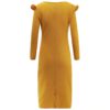 V Neck  Fashion Ruffled Long Sleeve Elegant Party Dress - Image 14