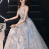 V Neck Graduation Prom Party Dress - Image 3