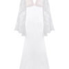 V Neck Lace Patchwork Mermaid Long Dress - Image 2