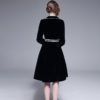 Velvet Elegant evening party Short Dress - Image 3