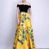 Velvet Satin Floor Length Evening Party Dress - Image 2