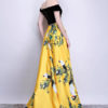 Velvet Satin Floor Length Evening Party Dress - Image 3