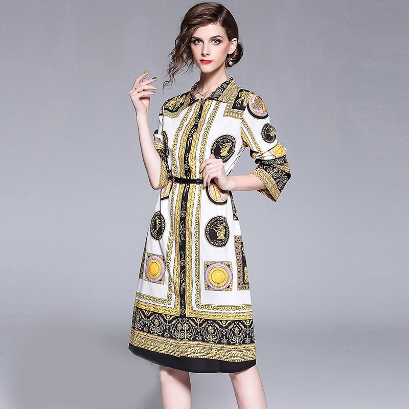 Vestidos Femme Full Sleeve Knee-Length Dresses - Image 2