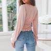 Vintage Lantern Sleeve Ruffle Crop Top - Image 6