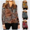 Vintage Animal Print Leopard Blouses - Image 2