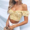 Vintage Casual Print Crop Tops - Image 6