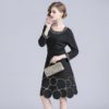 Vintage Embroidery O-neck long Sleeve Casual short dress - Image 4