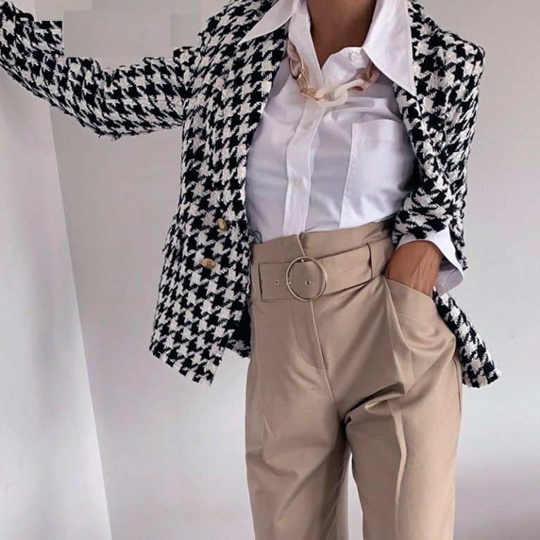 Vintage Houndstooth Blazer - Image 5