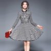 Vintage Plaid full Sleeve Sashes Mini Ball dress - Image 6