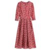 Vintage Print Elegant A-line Party Midi Dress - Image 13