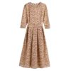 Vintage Print Elegant A-line Party Midi Dress - Image 15