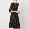 Vintage Print Elegant A-line Party Midi Dress - Image 20
