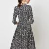 Vintage Print Elegant A-line Party Midi Dress - Image 30