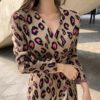Vintage Print Leopard Long Dress - Image 3