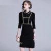 Vintage elegant office work slim party dress