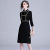 Vintage elegant office work slim party dress - Image 4