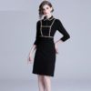Vintage elegant office work slim party dress - Image 5