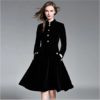 Warm Velvet Slim long-sleeved Knee-Length dress