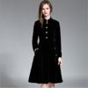 Warm Velvet Slim long-sleeved Knee-Length dress - Image 2