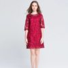 lace embroidery Plus size Vestidos short Dress - Image 5