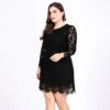 lace plus size bodycon Sexy mini short dress - Image 2