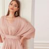 Batwing Sleeve Floral Modest Maxi Dress - Image 3