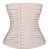 Body Waist Shaper Underbust Stripes Front Buttons Waist Girdle