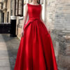 Bow Tie Cut Out Back Vintage Evening Dress