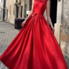 Bow Tie Cut Out Back Vintage Evening Dress - Image 2