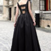 Bow Tie Cut Out Back Vintage Evening Dress - Image 5
