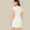 Cap Sleeve Elegant Bodycon Short Ladies Dress - Image 2