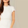 Cap Sleeve Elegant Bodycon Short Ladies Dress - Image 4