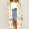 Cardigans V Neck Animal Print