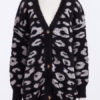 Cardigans Long Sleeve V Neck Animal Print - Image 2