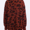 Cardigans Long Sleeve V Neck Animal Print - Image 4