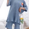Casual Cotton Overhead Loose Pajama Set - Image 4