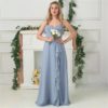 Chiffon Spaghetti Straps Ruffles Evening Party Dress - Image 5