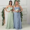 Chiffon Spaghetti Straps Ruffles Evening Party Dress - Image 6