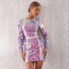 Sexy Long Sleeve Sequined Mini Club Dress - Image 6
