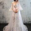 Cold Shoulder Formal Dress With Train - Image 2